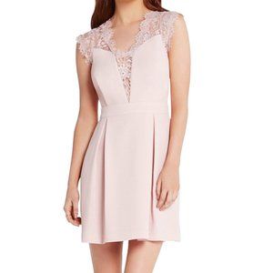 BCBGENERATION Blush Lace Mini Dress
